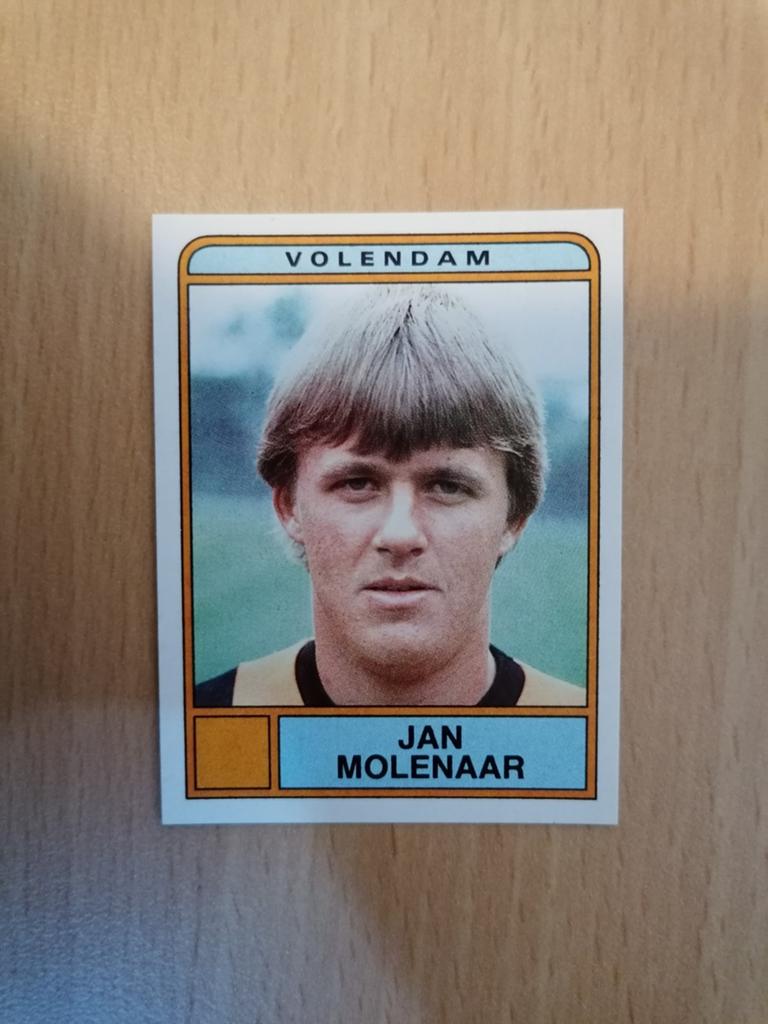 Panini Voetbal 84 #288 Jan Molenaar., Hobby en Vrije tijd, Stickers en Plaatjes, Ophalen of Verzenden, Zo goed als nieuw, Sticker
