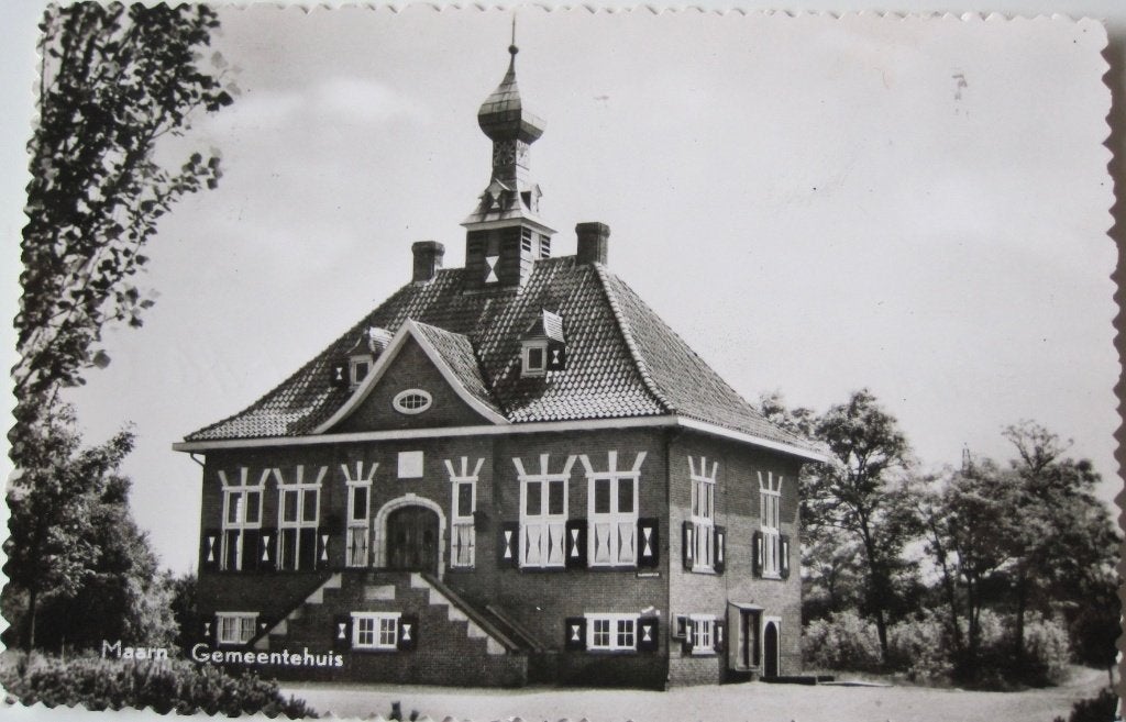 Maarn - gemeentehuis - 1962, Ophalen of Verzenden, 1960 tot 1980, Gelopen, Utrecht