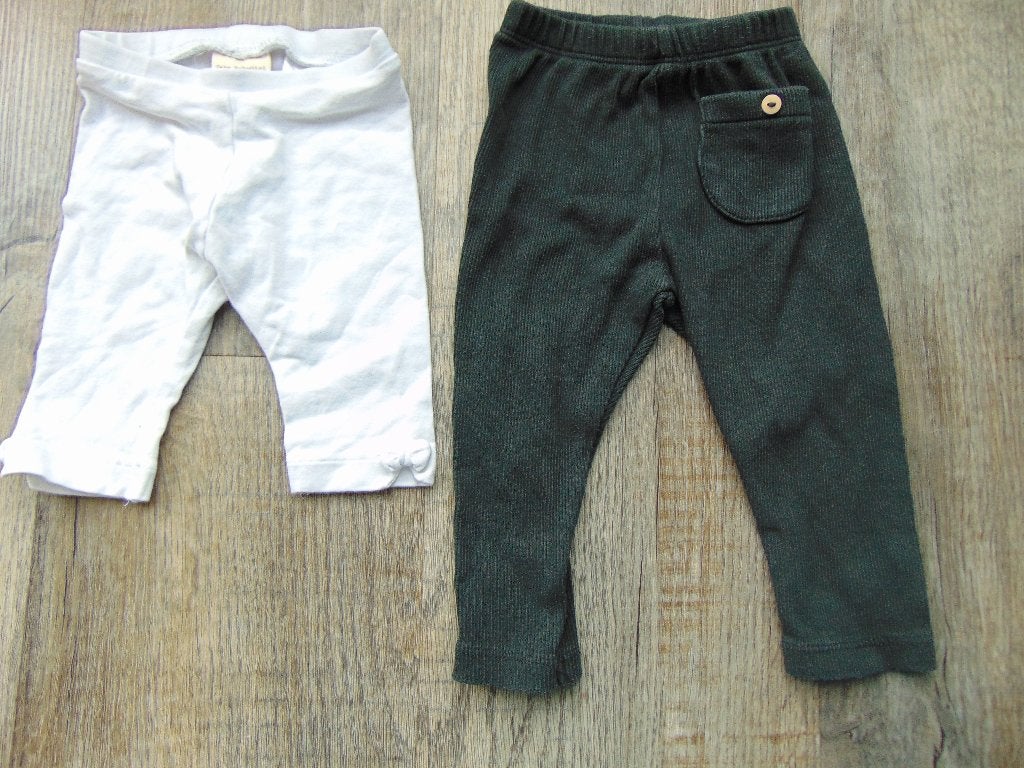 Set 2x broek Zara maat 74 lange broek zwart + legging wit, Meisje, Ophalen of Verzenden, Zo goed als nieuw, Zara
