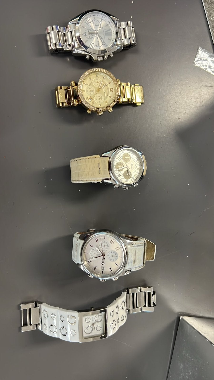 Michael Kors, D&G, Gues dameshorloges, Leer, Staal, Polshorloge, Ophalen of Verzenden