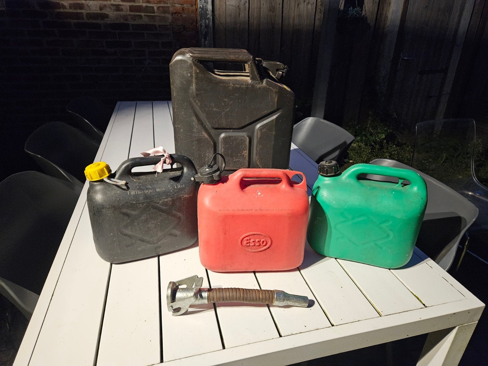 Jerrycans 35L (1x20L, 3x5L) - Handig voor Duitsland, Ophalen of Verzenden, Gebruikt