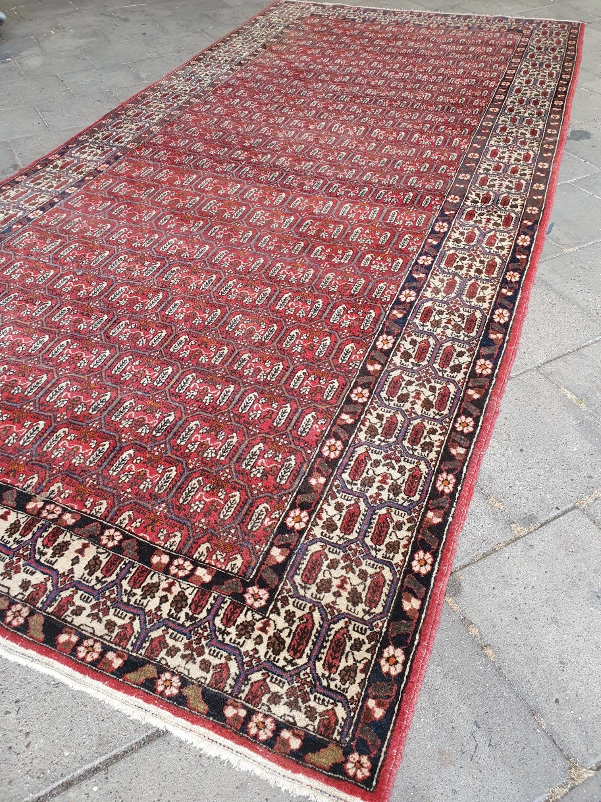 Perzisch tapijt 350x165 cm., Gebruikt, Blauw, 150 tot 200 cm, 200 cm of meer