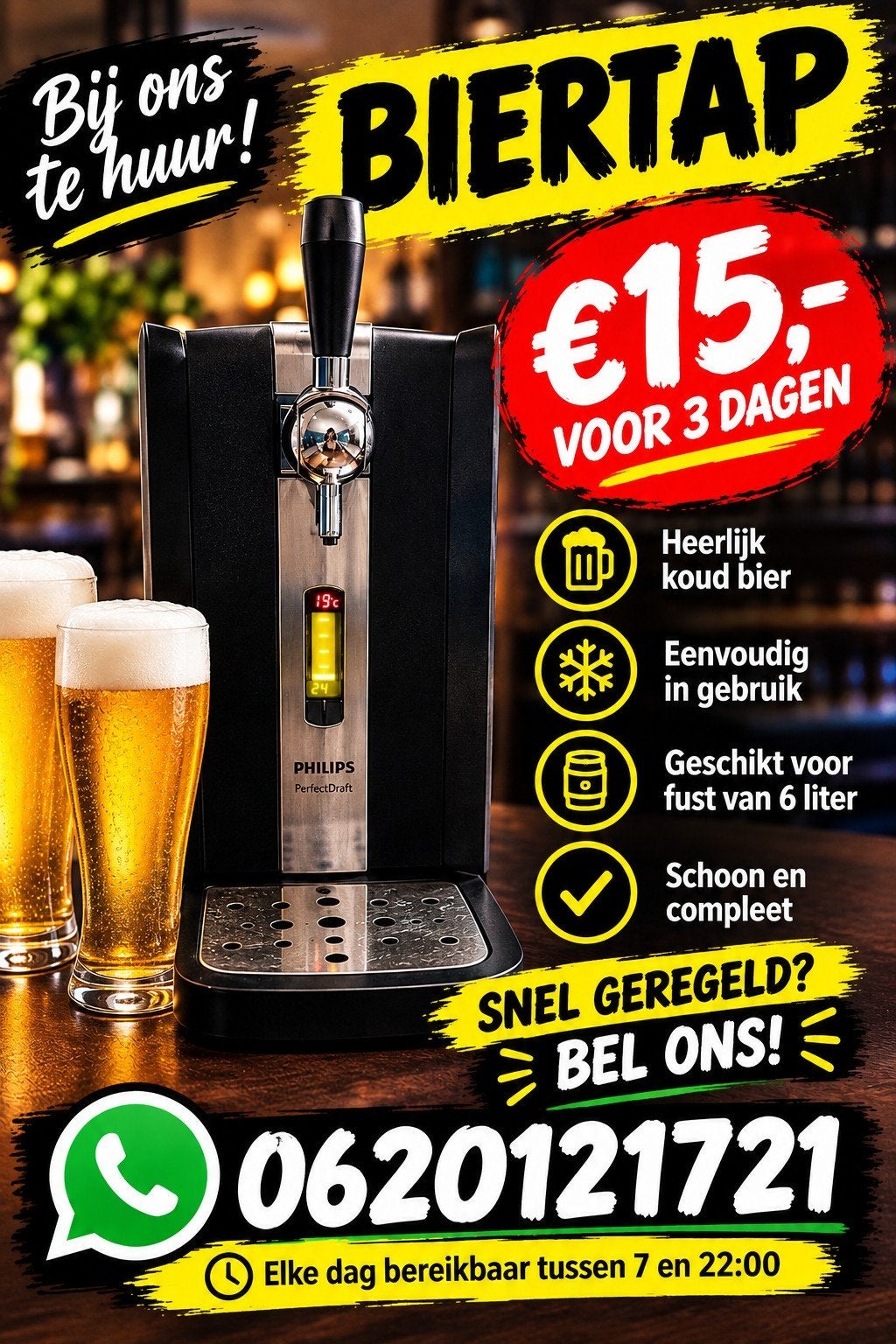 philips perfectdraft biertap te huur, Ophalen, Verjaardag