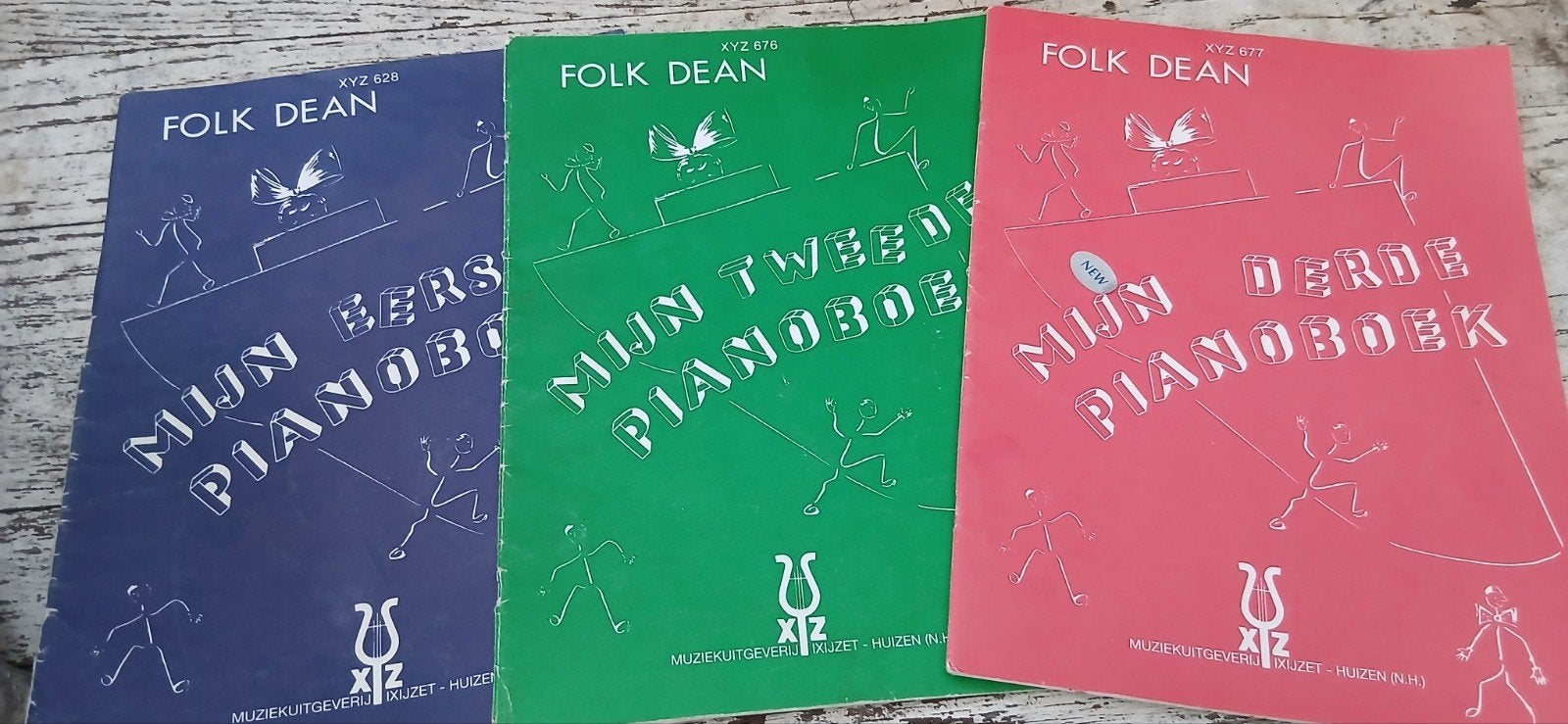 complete serie Folk Dean pianoboeken dl 1 tm 3, Gebruikt, Les of Cursus, Ophalen of Verzenden, Piano