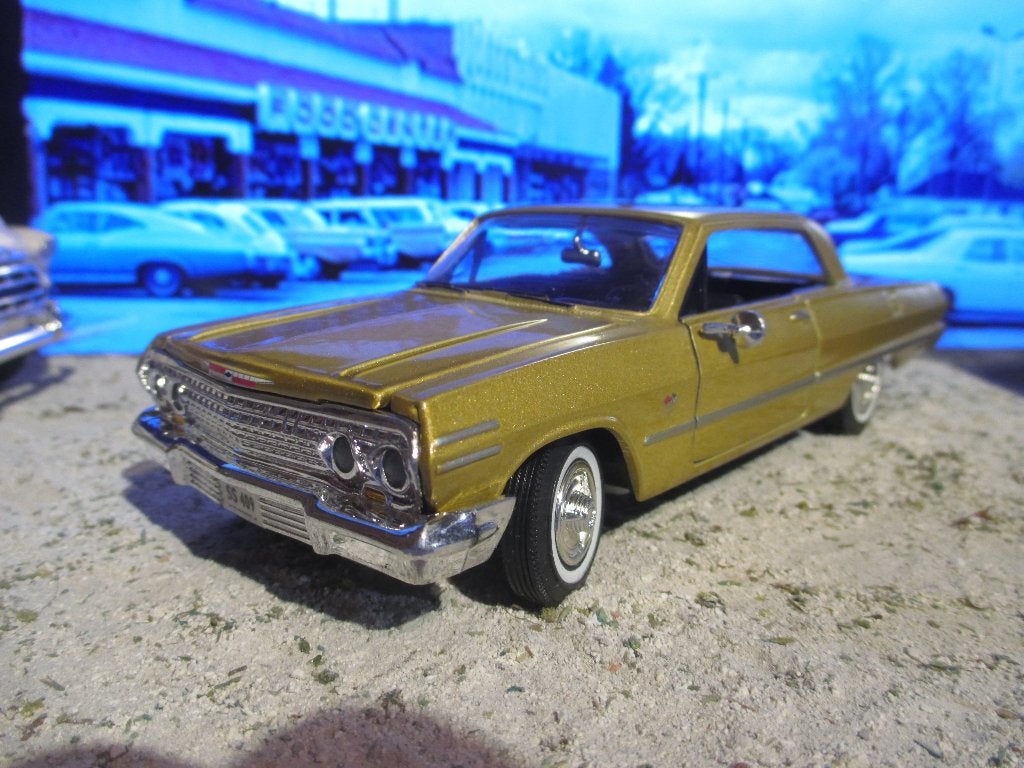 1:29 1963 Chevrolet Impala SS Low Rider - Anson gold, Ophalen of Verzenden, Nieuw, Maisto