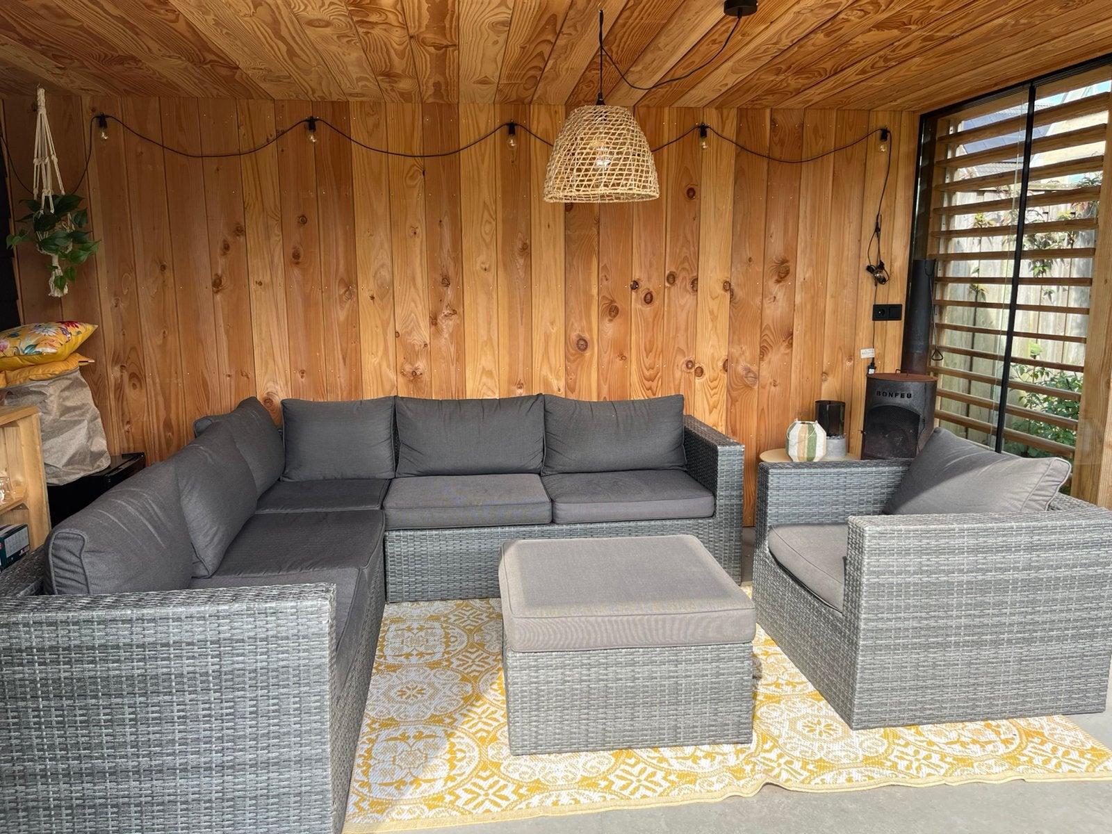 Loungeset wicker, Ophalen, Gebruikt, 6 zitplaatsen, Loungeset