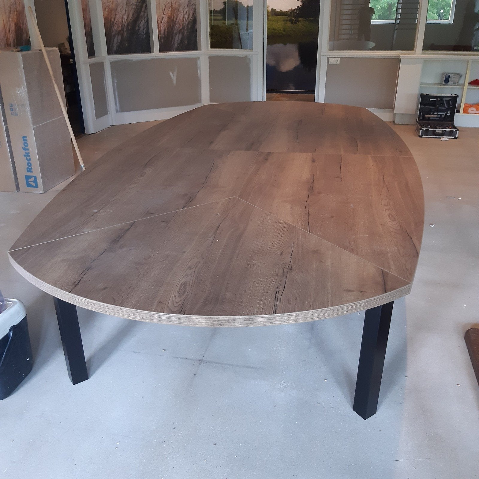 Mooie grote tafel 360x180 cm, Ophalen, Zo goed als nieuw, Rechthoekig, 200 cm of meer