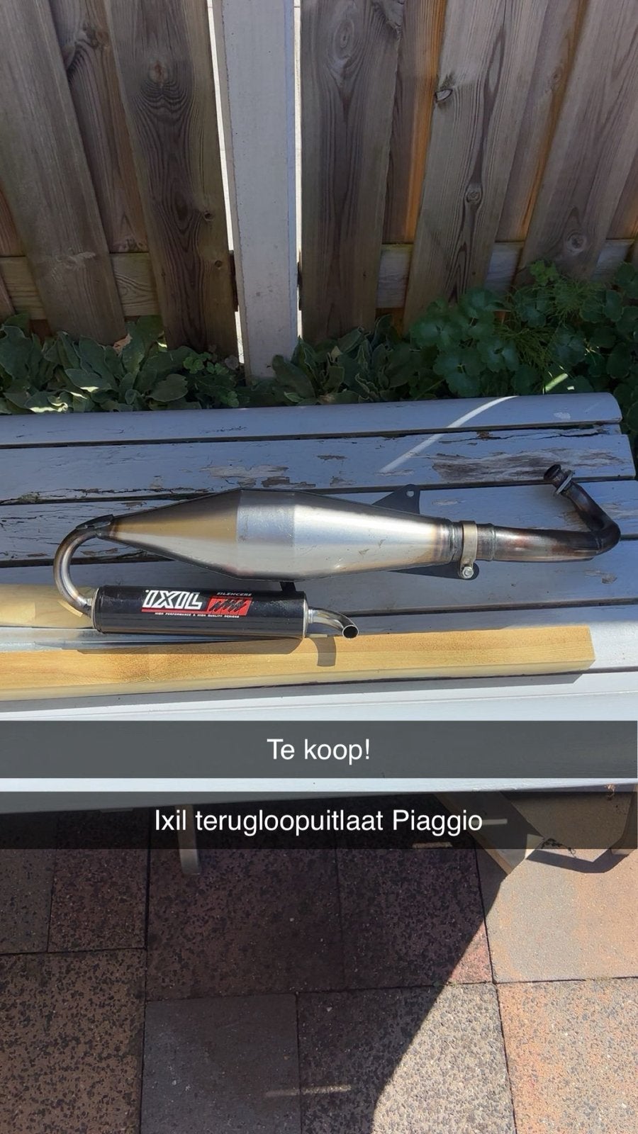 Terugloop uitlaat piaggio, Ophalen, Nieuw