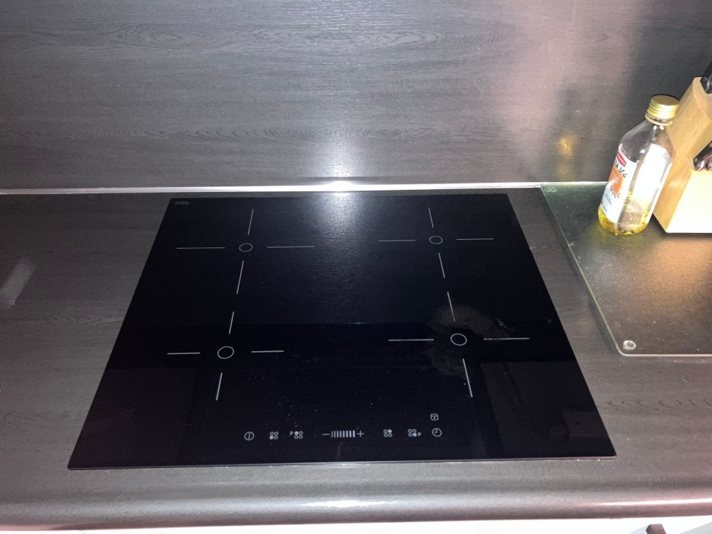 Inductie inbouw kookplaat 58 zwart 4 zones, Ophalen, Gebruikt, 4 kookzones, Inbouw