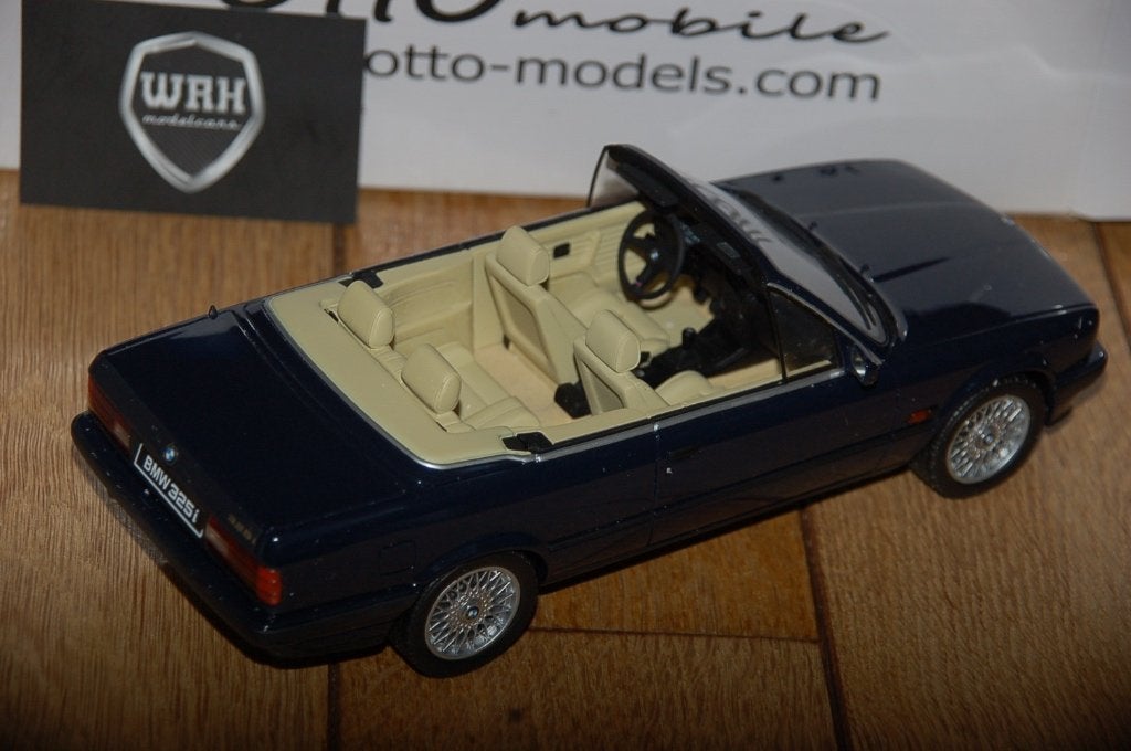1:18 BMW 325 CABRIO E30 blue Otto mobile OT114 WRH, Verzenden, Zo goed als nieuw, Auto, OttOMobile