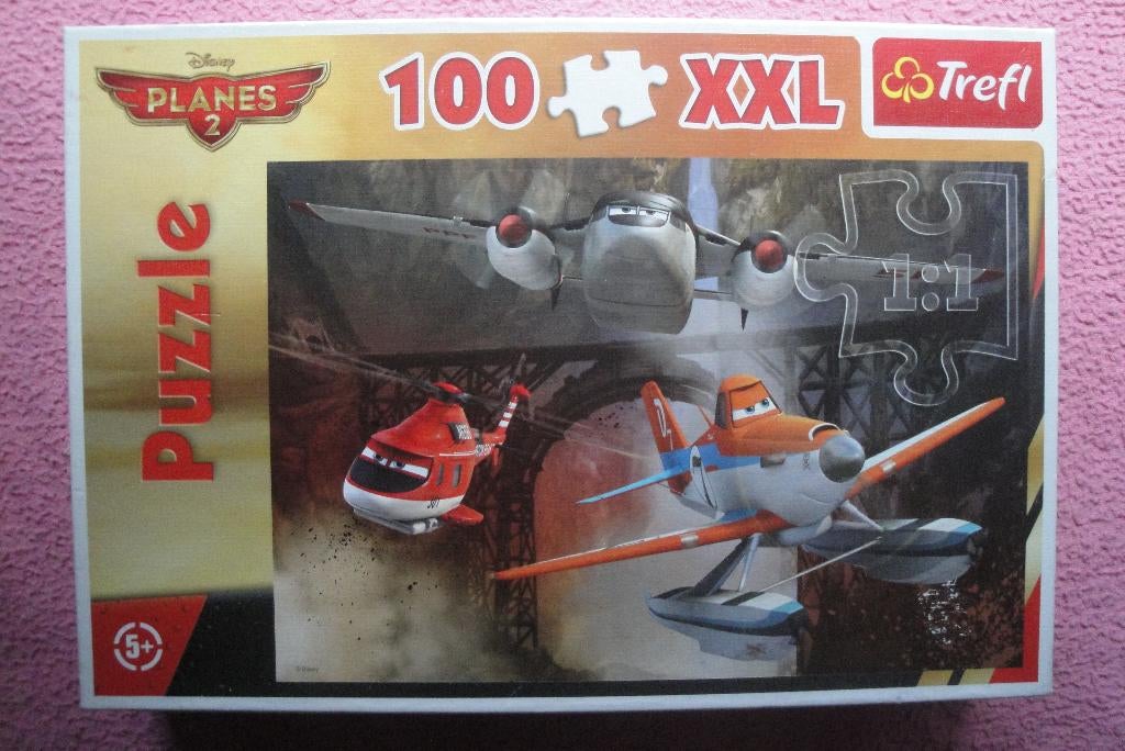 TREFL DISNEY PLANES KINDERPUZZLE  100XXL  voor 2,50euro, Ophalen of Verzenden, Minder dan 500 stukjes, Zo goed als nieuw, Legpuzzel