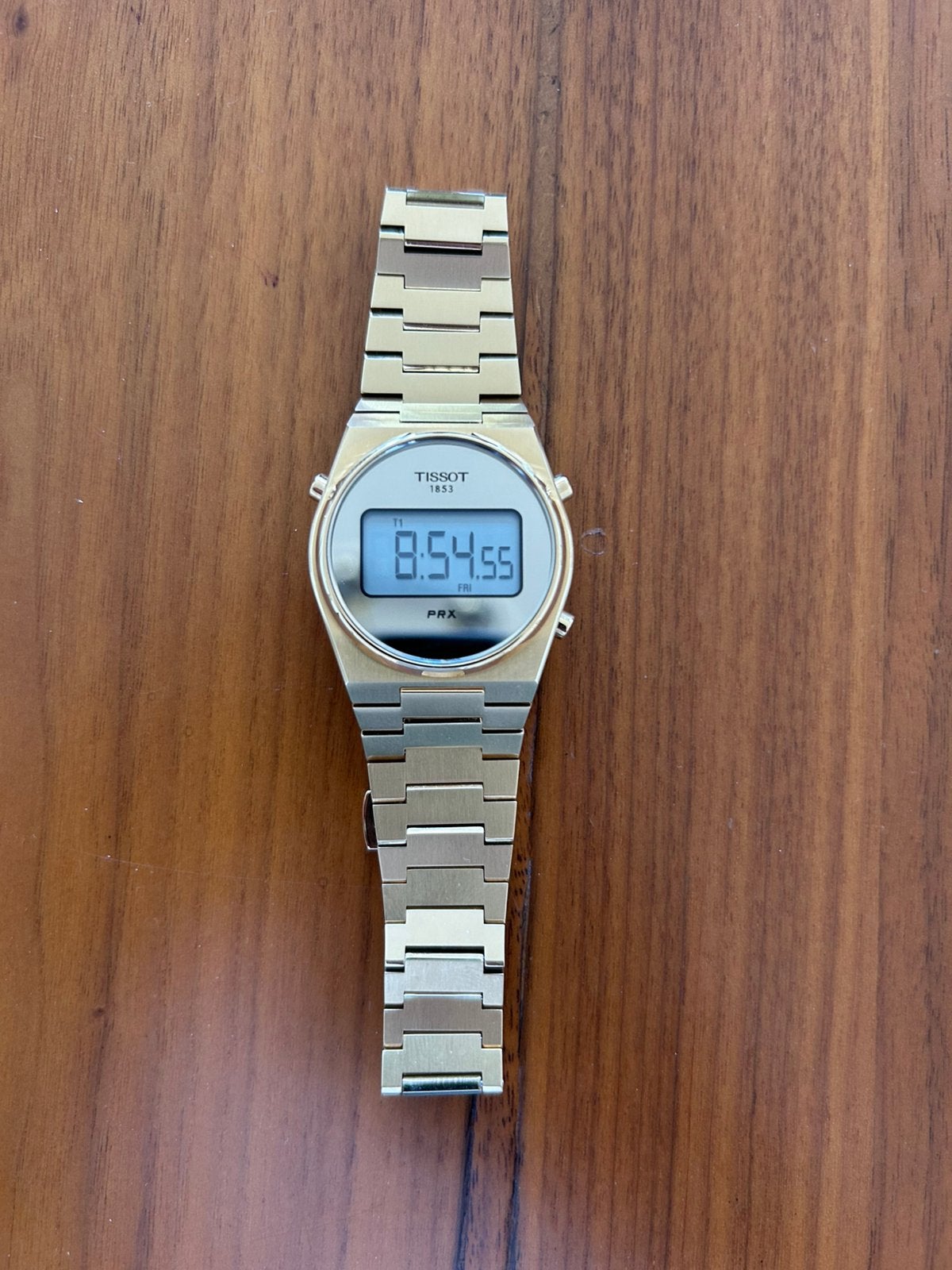 Tissor PRX Gold Digital, Sieraden, Tassen en Uiterlijk, Horloges | Heren, Casio, Polshorloge, Ophalen of Verzenden, Zo goed als nieuw