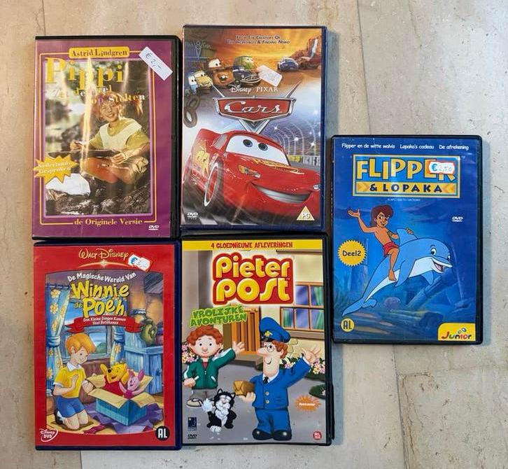 DVD-collectie: Cars, Pippi, Flipper, Pieter Post, Winnie de, Cd's en Dvd's, VHS | Kinderen en Jeugd, Alle leeftijden, Ophalen of Verzenden