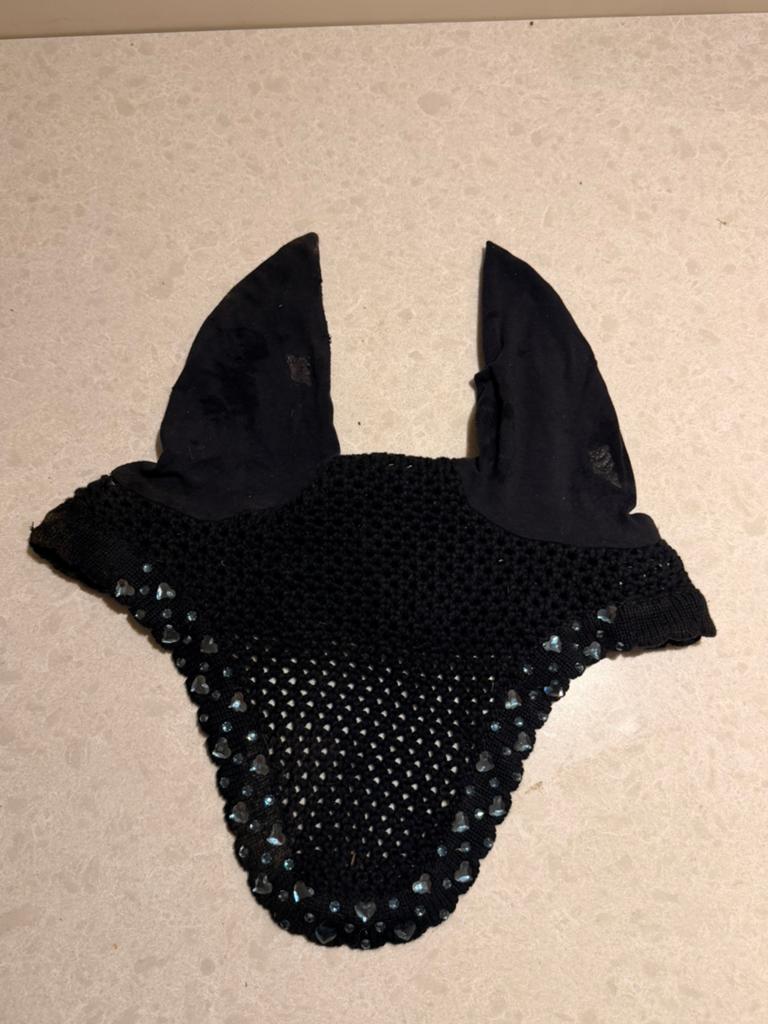 Uniek oornetje van Strass Couture met swarovski hartjes, Ophalen of Verzenden, Gebruikt, Dressuur
