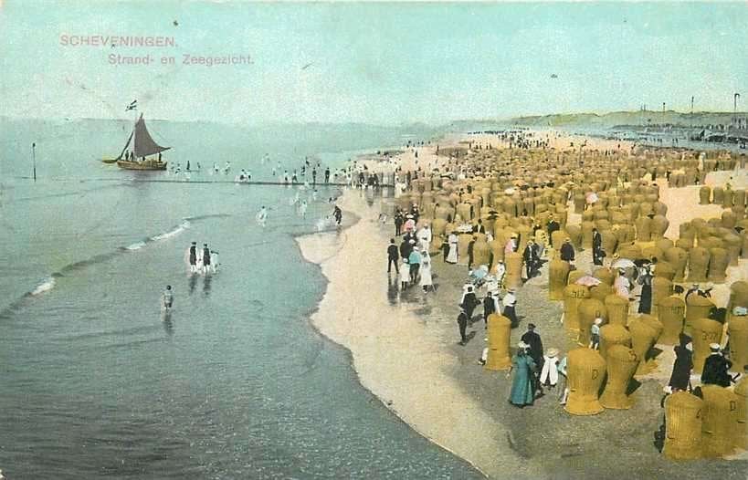 380-094-019 Scheveningen  Strand en Zeegezicht, Verzenden, Voor 1920, Zuid-Holland
