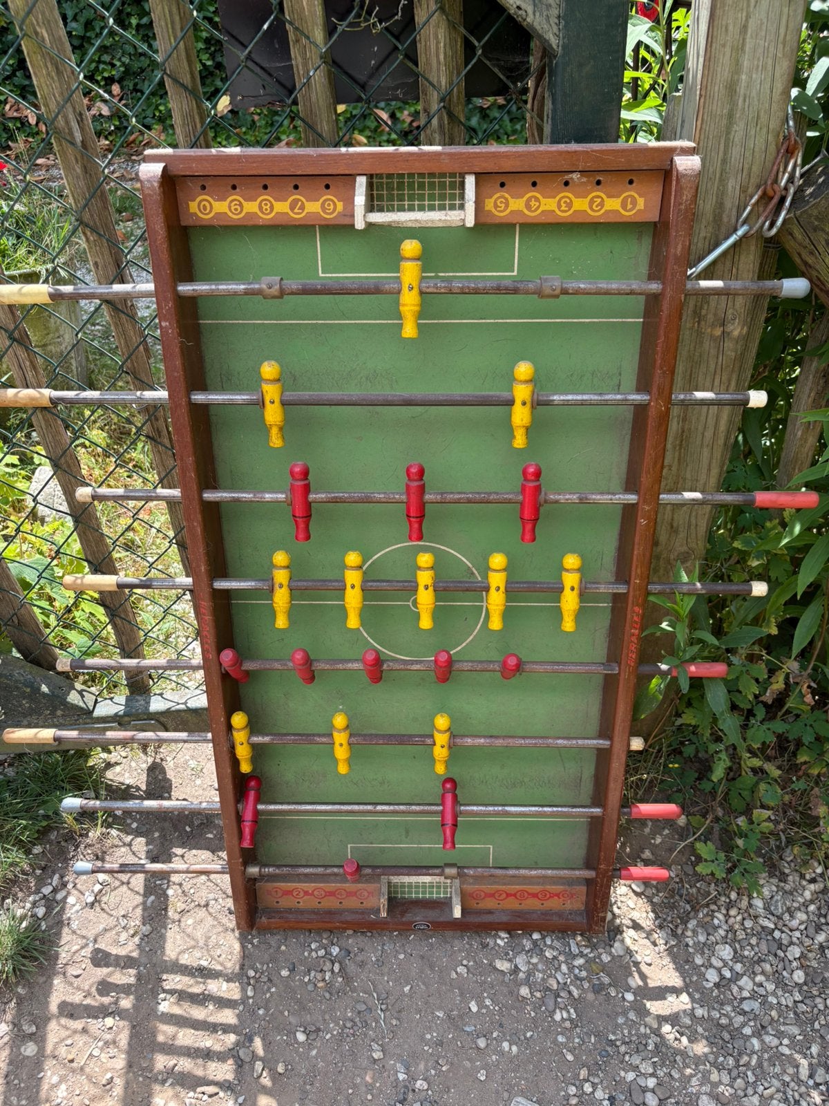 Oud retro voetbalspel, Ophalen, Gebruikt