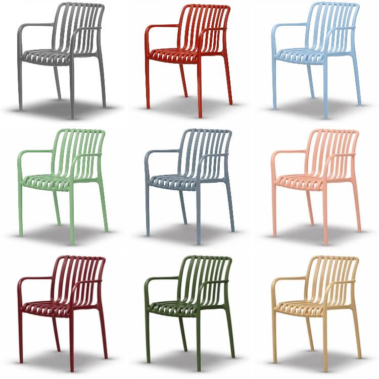 Terrasstoelen 15 kleuren voorraad horecastoelen fiberstoelen, Zakelijke goederen, Horeca | Meubilair en Inrichting, Ophalen, Nieuw in verpakking