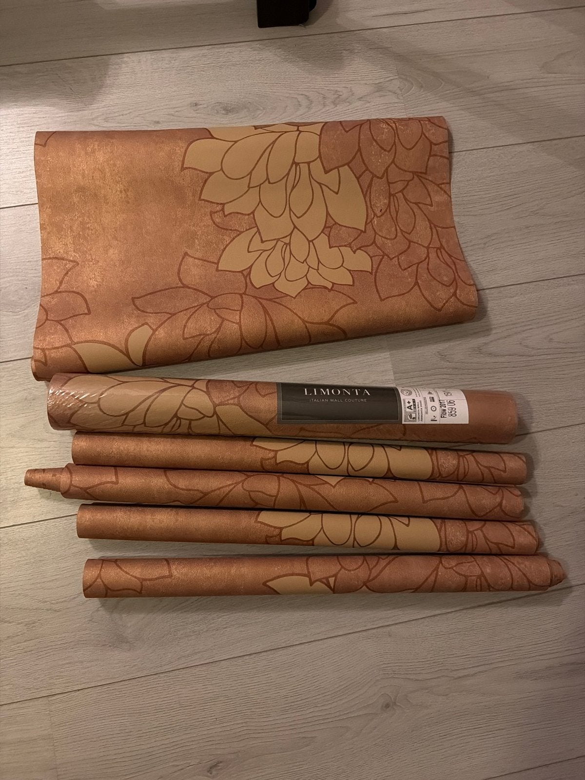 Limonta Behang met Bloemprint, Ophalen, Bruin, Overige merken, Romantisch