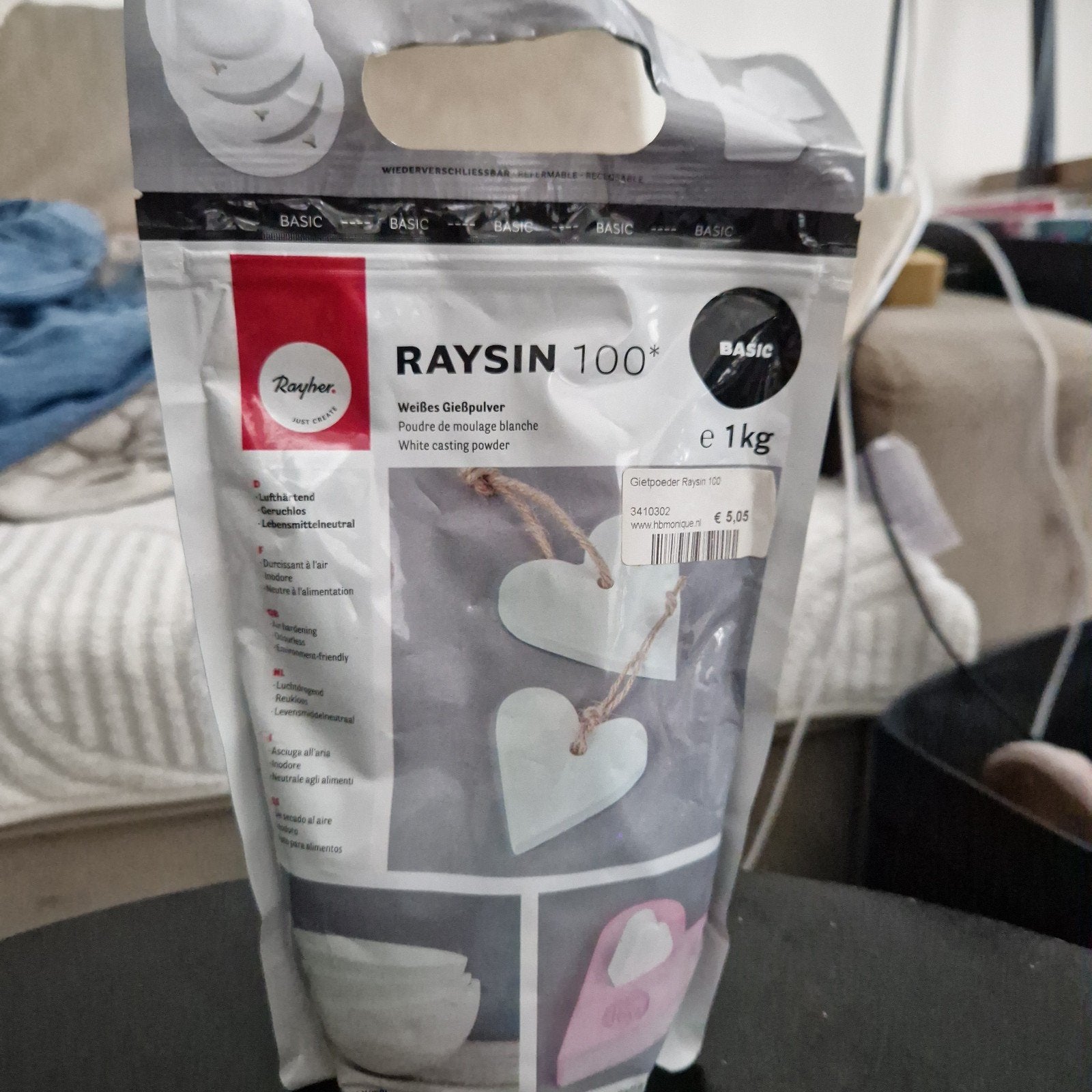 Rayher Raysin 100 Gietpoeder Wit 1kg - Knutselmateriaal, Ophalen, Overige thema's, Nieuw, Overige materialen