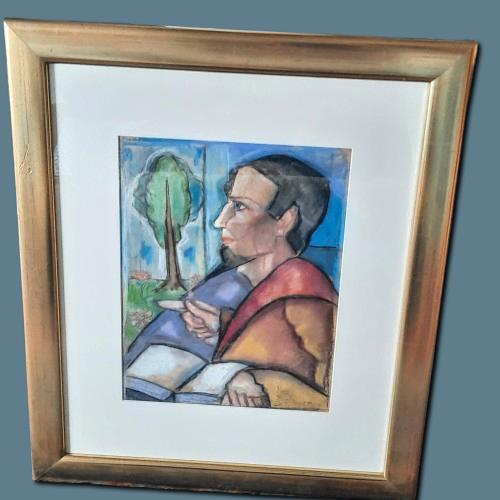 Gemälde Pastellkreide Herren-Porträt Henk Schuurman signiert, Antiek en Kunst, Ophalen of Verzenden