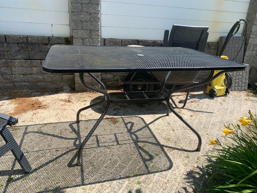 Complete tuinset, Tuin en Terras, Tuinsets en Loungesets, Ophalen, Gebruikt, Tuinset, Eettafel
