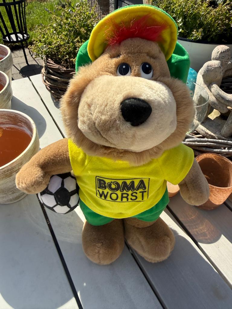 Fc de kampioenen Jefke Boma Worst Pluche Knuffel Voetbal, Gebruikt, Overige merken, Overige karakters, Overige typen