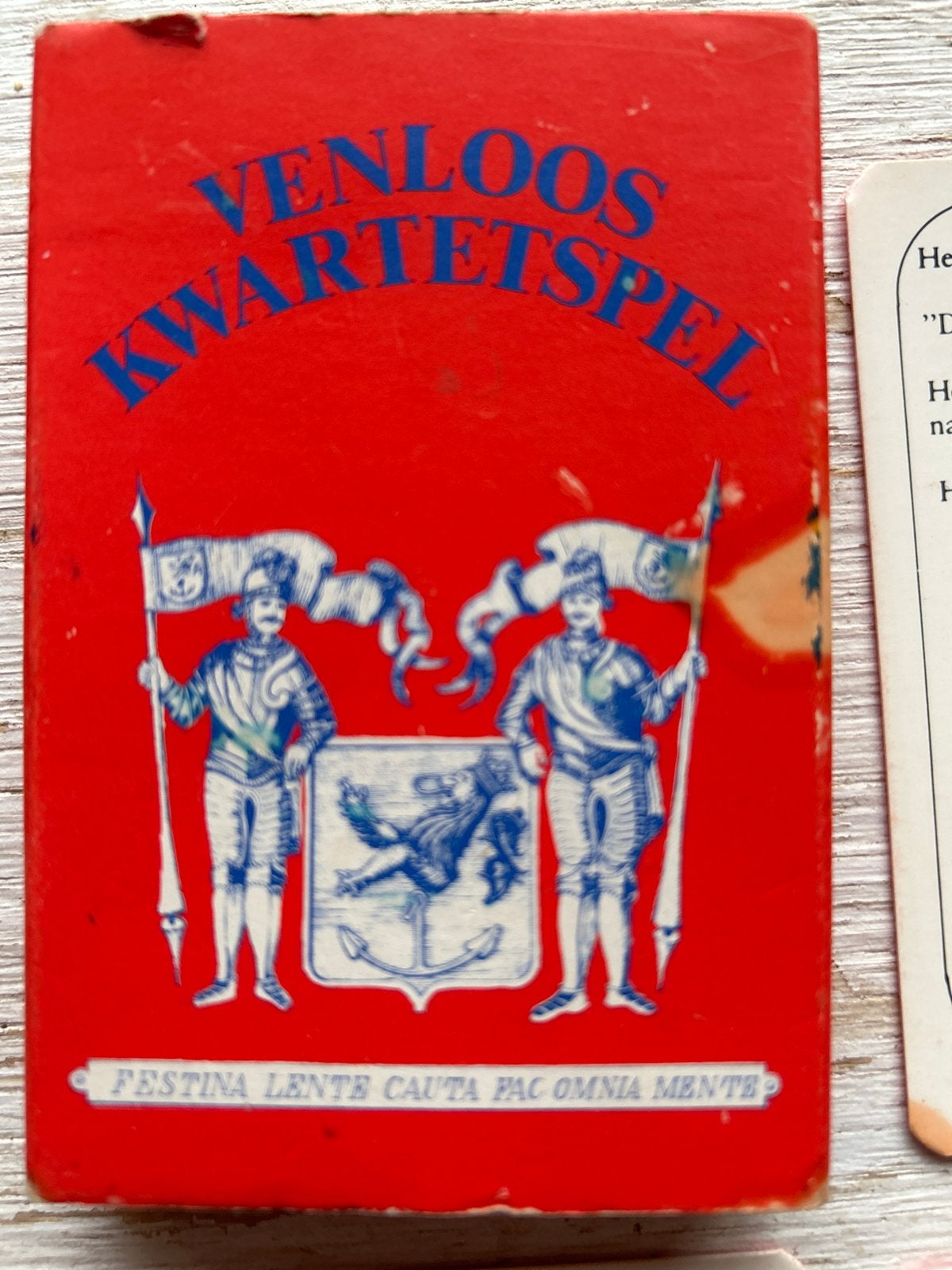 Venloos Kwartetspel - Uniek dialect kaartspel, Drie of vier spelers, Ophalen of Verzenden, Gebruikt