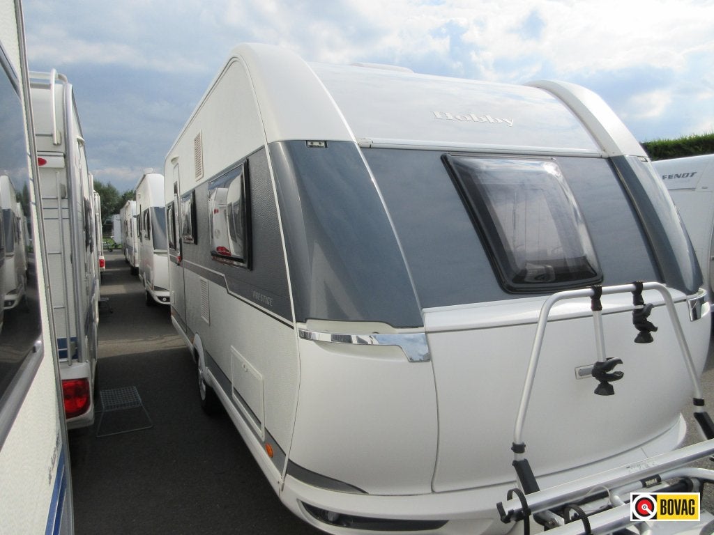 Hobby Prestige 495 UL Airco/mover/Isabella, Caravans en Kamperen, Schokbreker, Rondzit, Hobby, 4 tot 5 meter