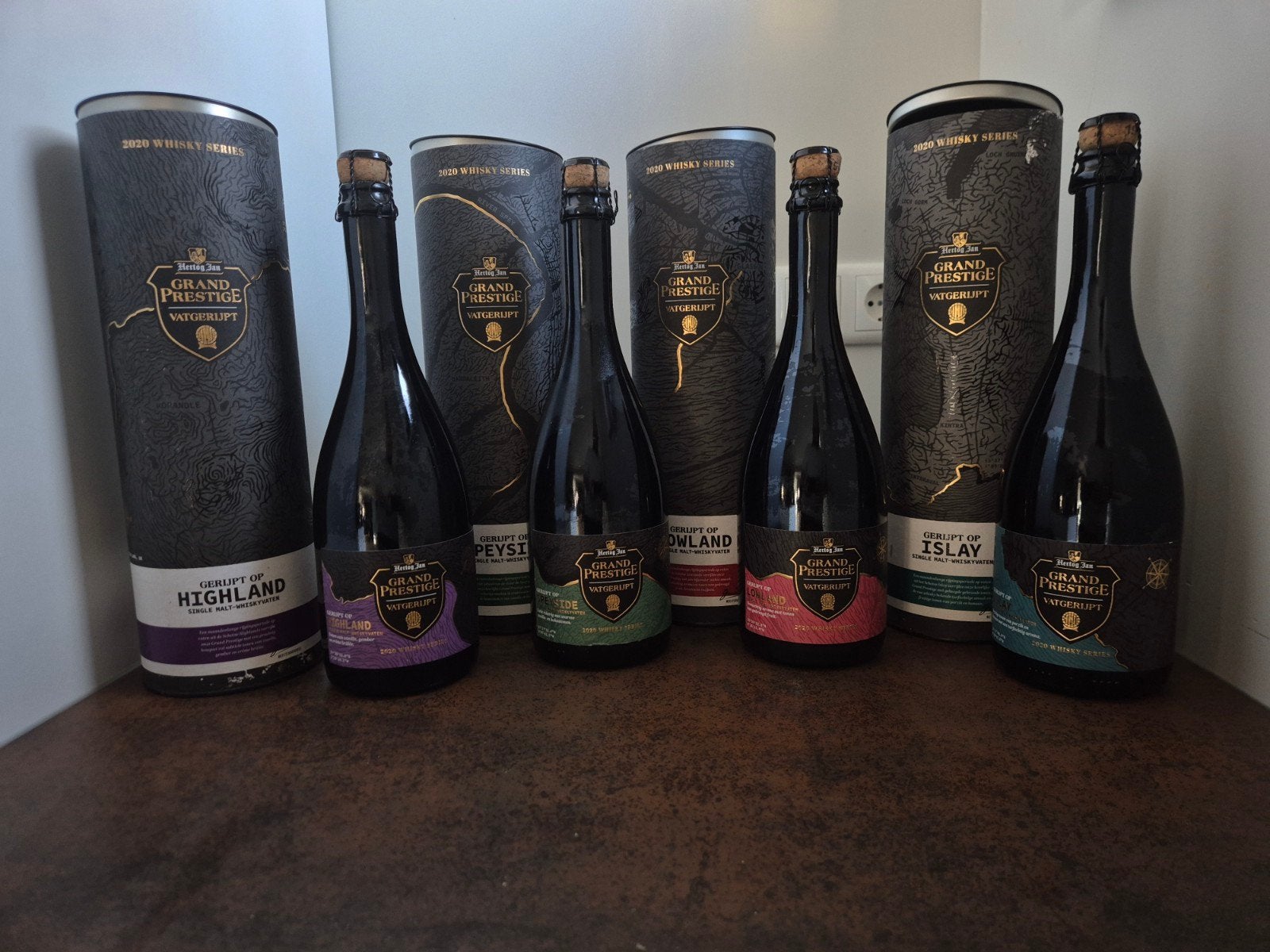 Grand Prestige Vatgerijpt 2020 Whisky Serie (4 flessen), Ophalen, Nieuw, Overige typen