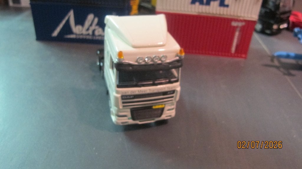 Lion Toys Daf XF van der Meer Transport Team Z.G.A.N., Ophalen of Verzenden, Zo goed als nieuw, Bus of Vrachtwagen, Lion Toys