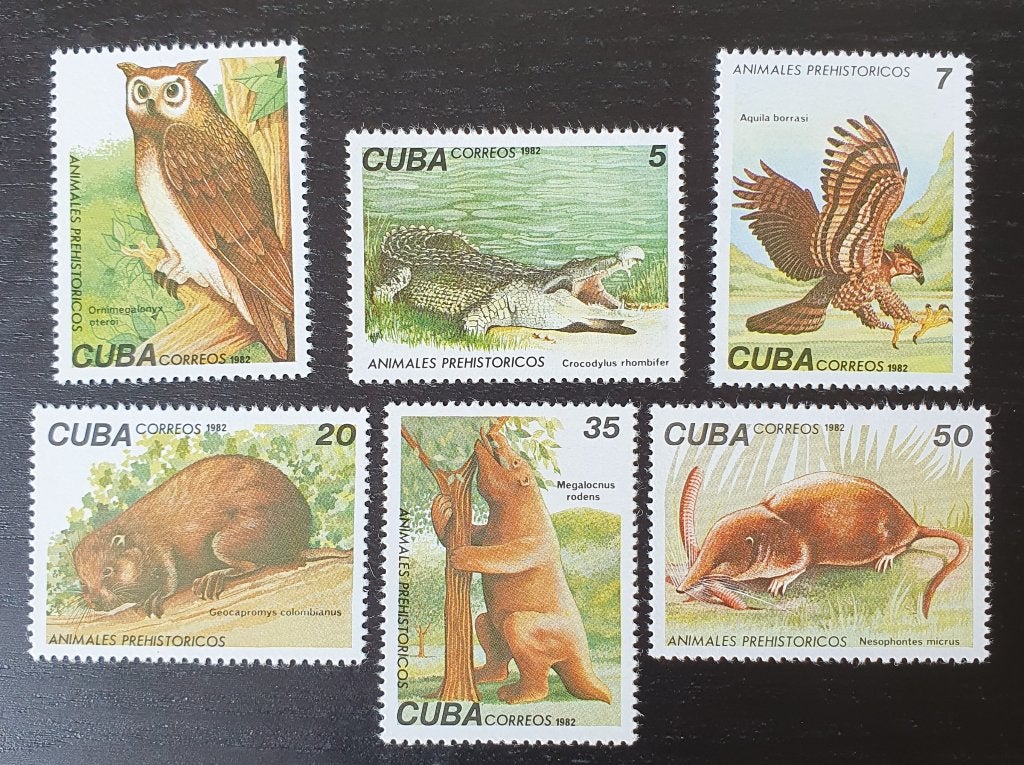 Cuba 1982 Prehistorische Dieren Michel 2691-2696 postfris, Verzenden, Postfris, Dier of Natuur
