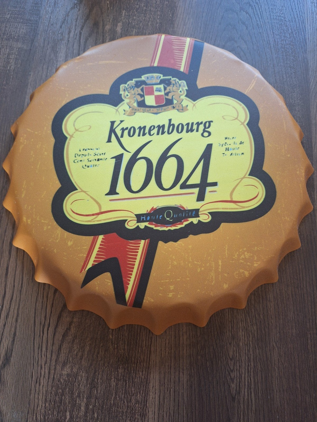 kronenbourg bier wandbord, Ophalen of Verzenden, Reclamebord, Plaat of Schild, Overige merken