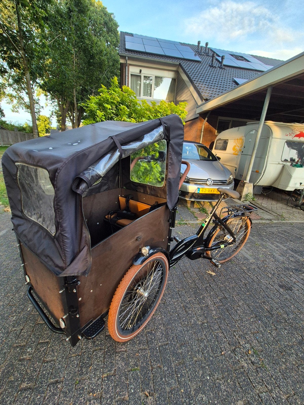 Elektrische Bakfiets Bafang M400 36V met Huif, Overige merken, Gebruikt, Huif, Ophalen of Verzenden