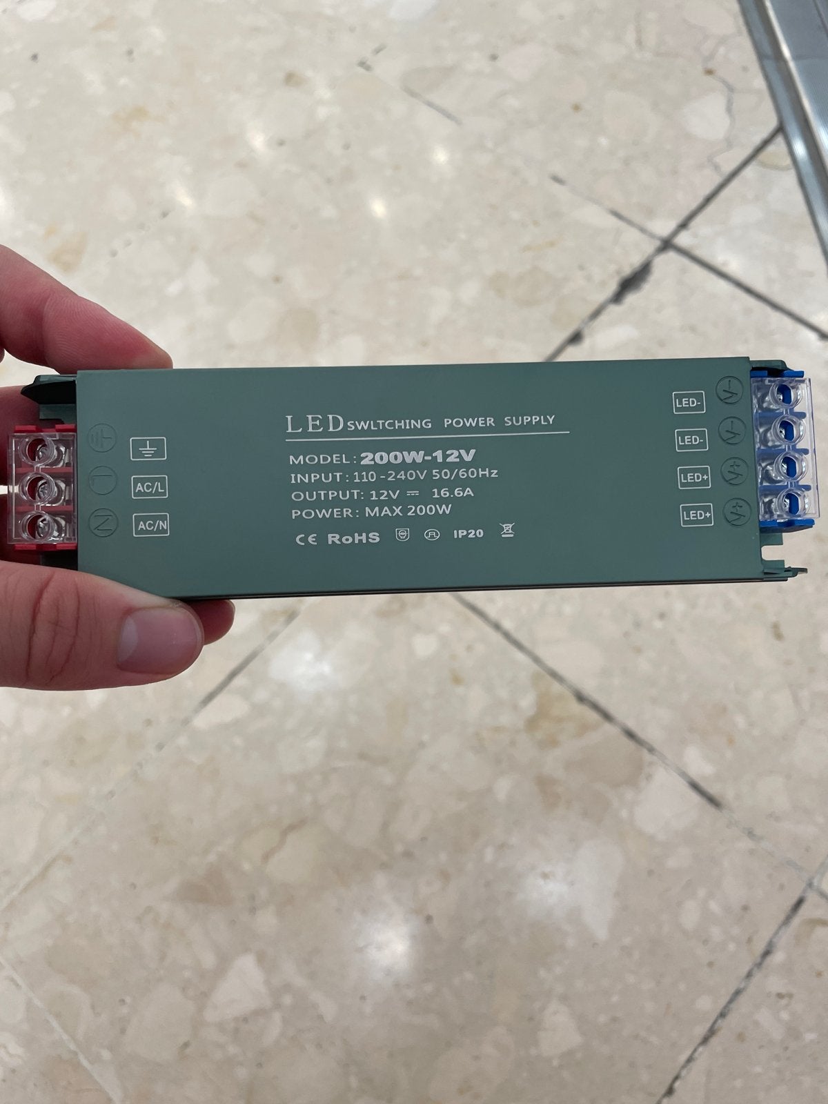 LED Schakelende Voeding 200W-12V, Ophalen of Verzenden, Nieuw