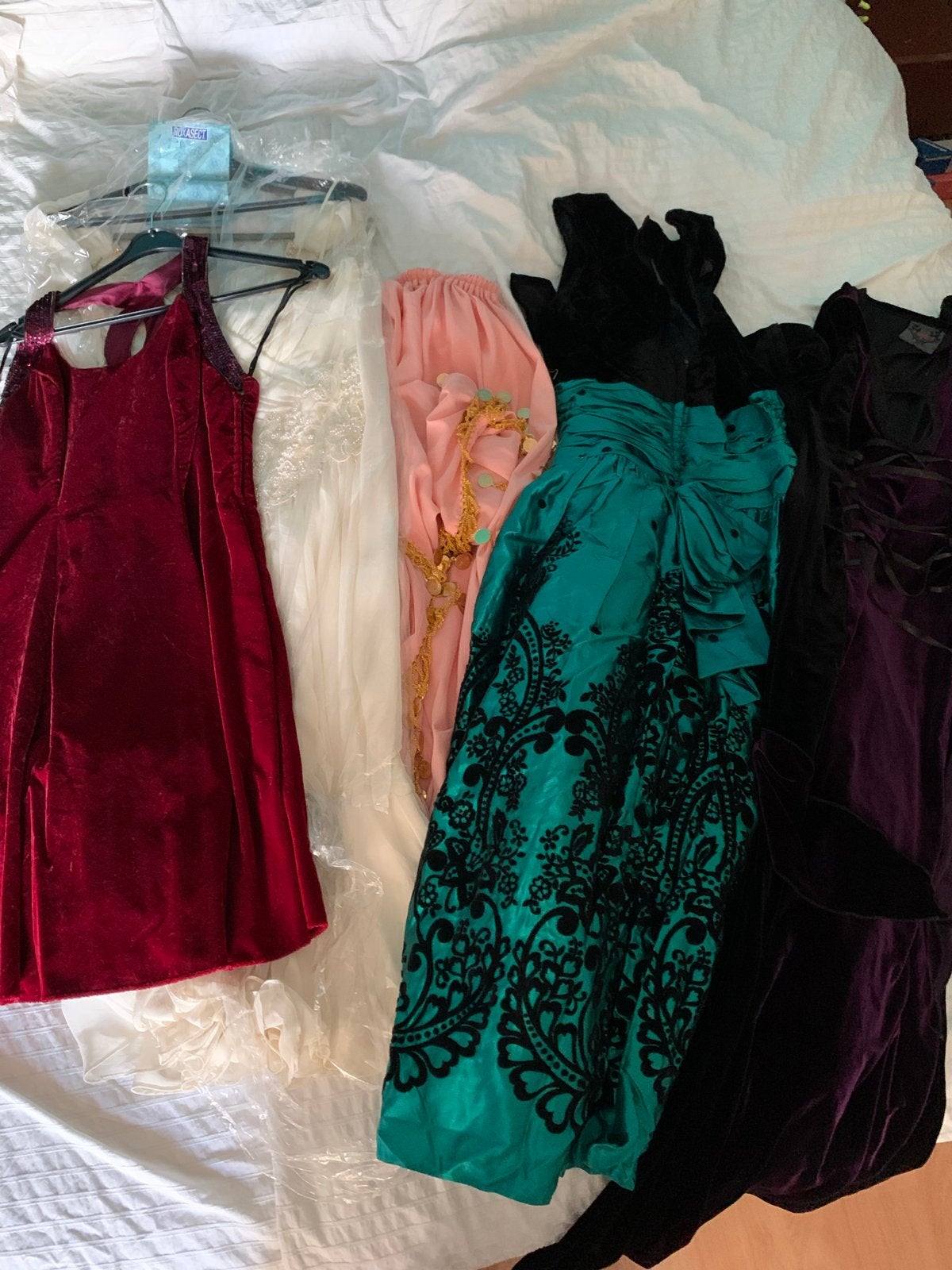 7 Vintage Jurken: Cocktail, Gala, Bruiloft, Kostuum & Dans, Maat 38/40 (M), Meerkleurig, Ophalen of Verzenden, Zo goed als nieuw