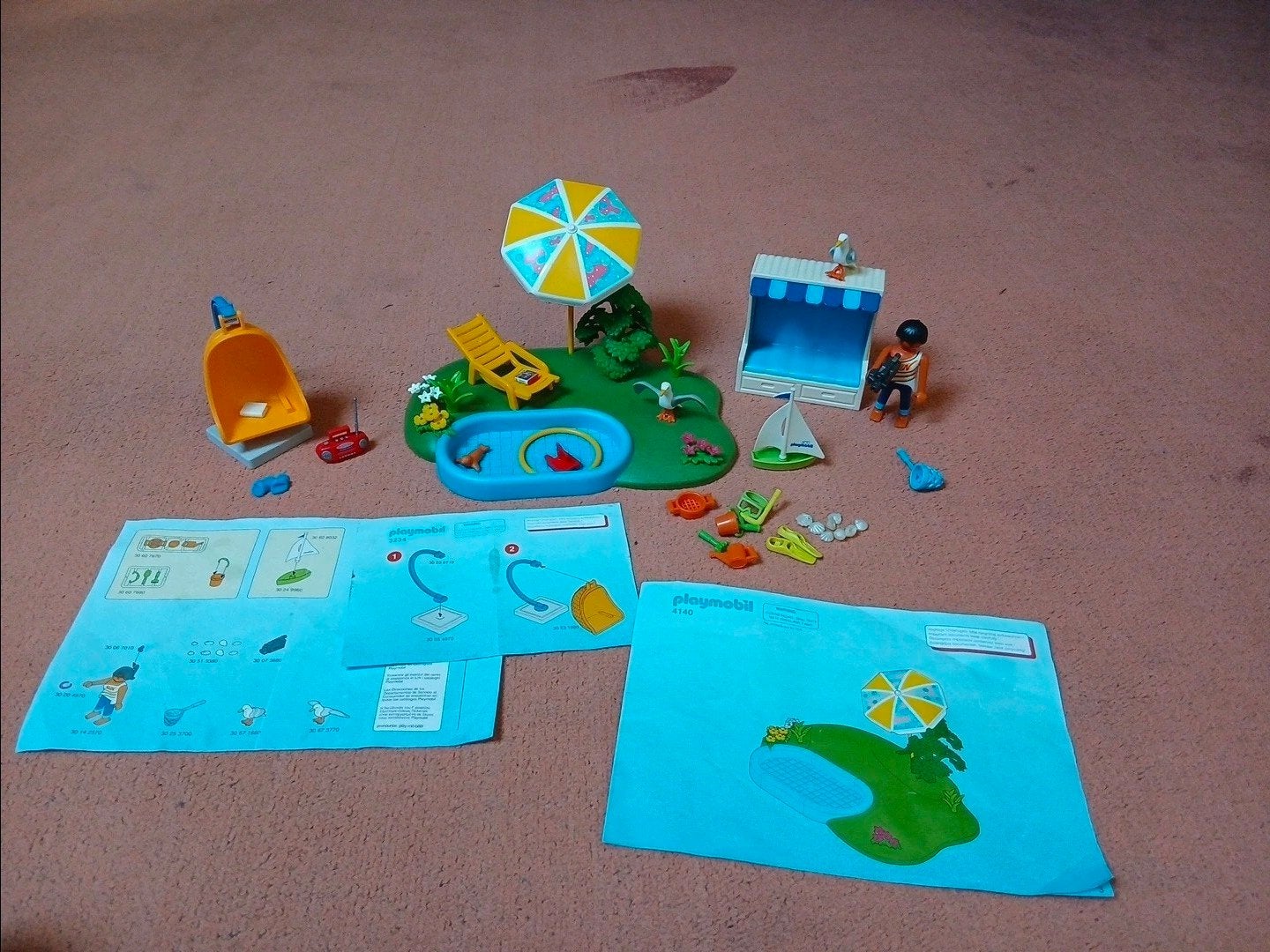 Playmobil zwembad, strandstoel etc., Kinderen en Baby's, Ophalen of Verzenden, Zo goed als nieuw, Complete set