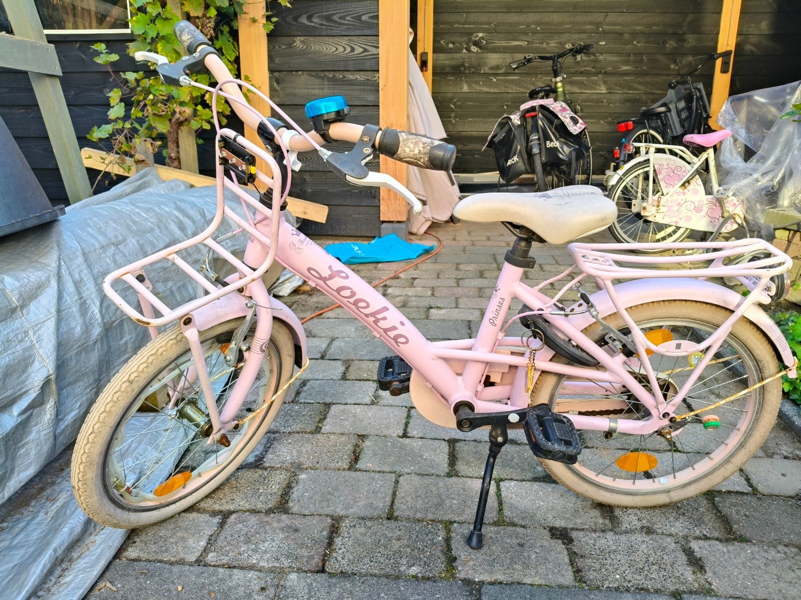 Roze kinderfiets 18 inch, ideaal voor groep 3, Ophalen, Terugtraprem, Loekie, 16 tot 20 inch