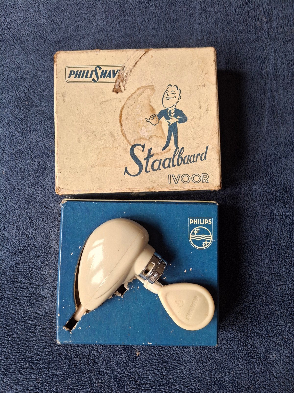 Vintage Philips Philishave scheerapparaat in doos, Ophalen of Verzenden, Gebruikt, Scheren en Epileren