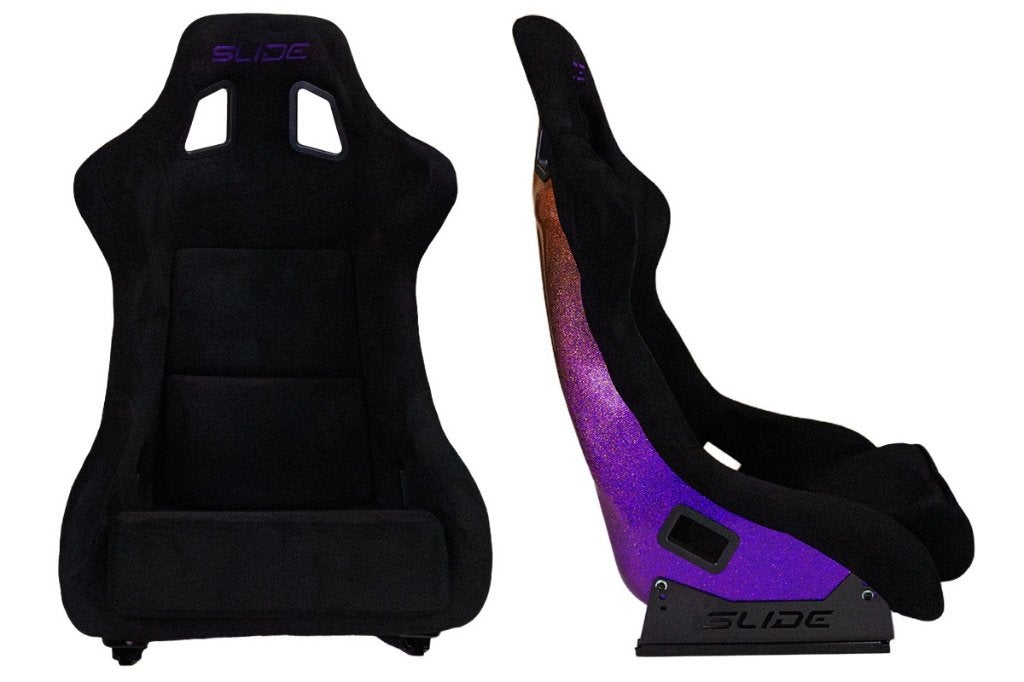 Slide KS2 Kuipstoel zwart suede alcantara olie glitter, Ophalen of Verzenden