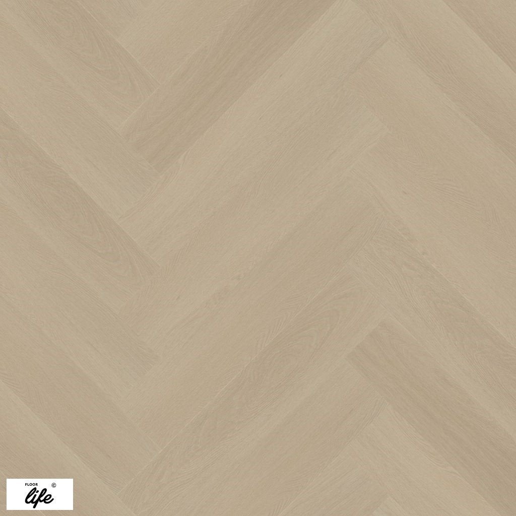 85m2 Visgraat Plak Pvc Fulham Beige 1613 2,5mm dik = €1895, 75 m² of meer, Beige, Nieuw, Ophalen of Verzenden