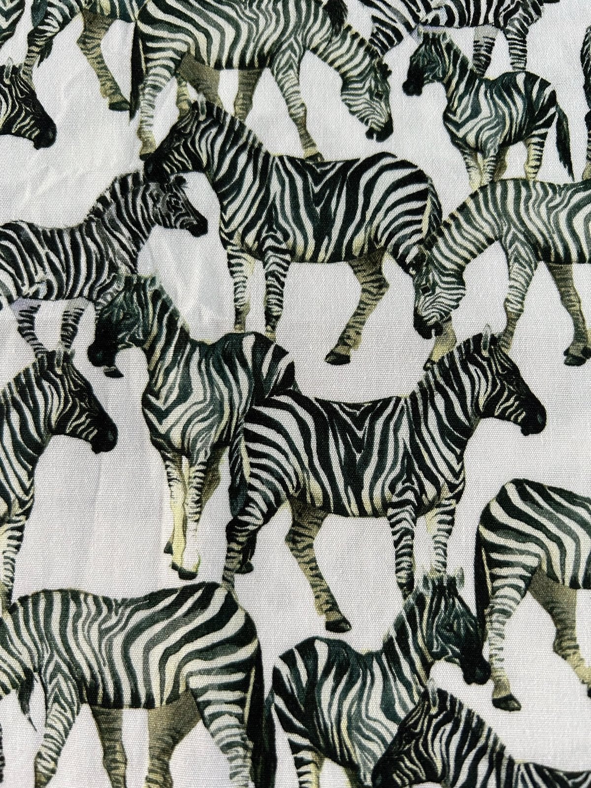 Lapje stof met zebra dessin, Meerkleurig, Ophalen of Verzenden, Zo goed als nieuw, 30 tot 120 cm