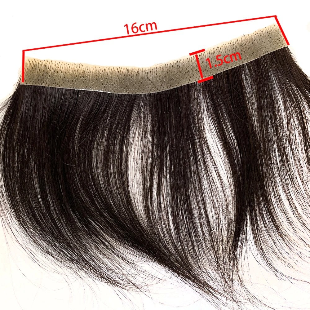 Heren Zwart Haar Inham Toupet Toupetje Haarstukje Haarstuk, Verzenden, Nieuw, Pruik of Haarverlenging