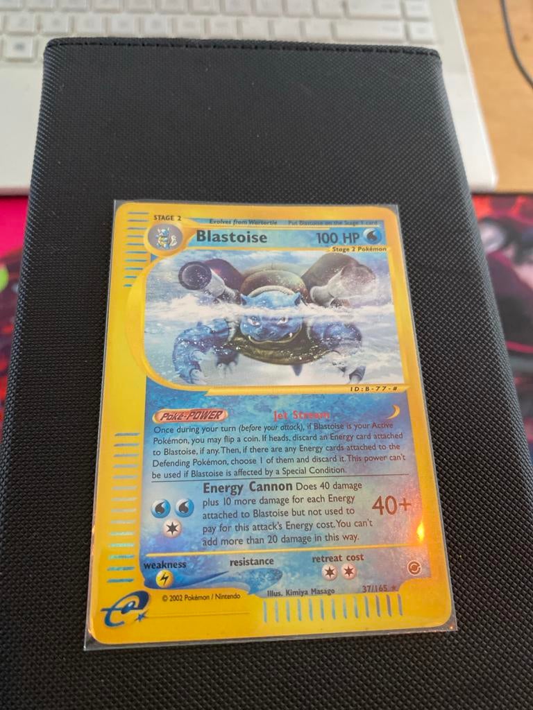 Blastoise Pokémon Kaart - EX Dragon 37/165 (2002), Ophalen of Verzenden, Zo goed als nieuw, Losse kaart