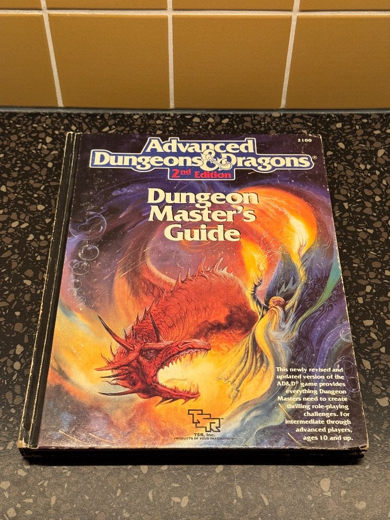 AD&D Dungeons Dragons 2e Dungeon Masters Guide 1st Print, Ophalen of Verzenden, Gebruikt, TSR