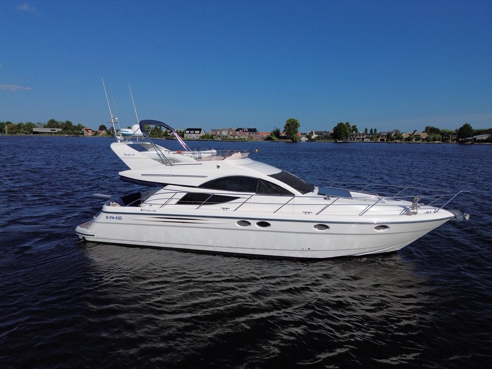 Fairline Phantom 46 2003 VP TAMD75P 480PK vaarklaar Uniek!, Watersport en Boten, Ophalen, Gebruikt, Fairline, Diesel