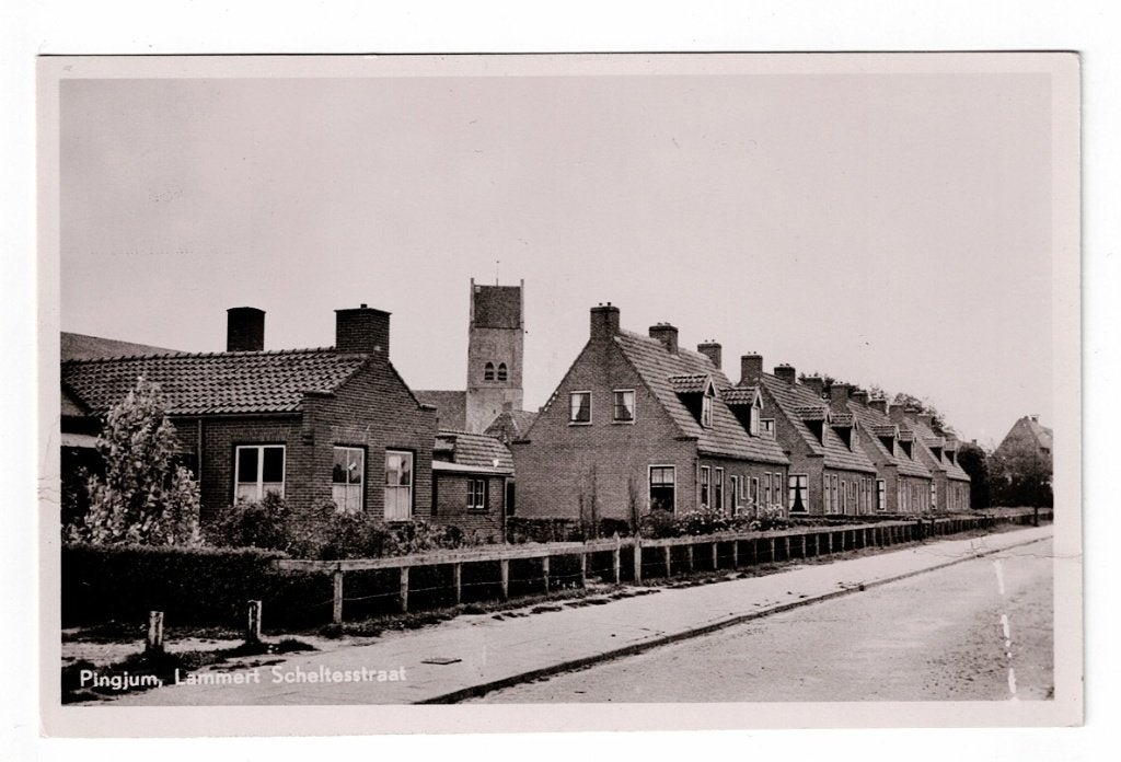 Pingjum (Fr). Lammert Scheltesstraat., Ophalen of Verzenden, Voor 1920, Ongelopen, Friesland