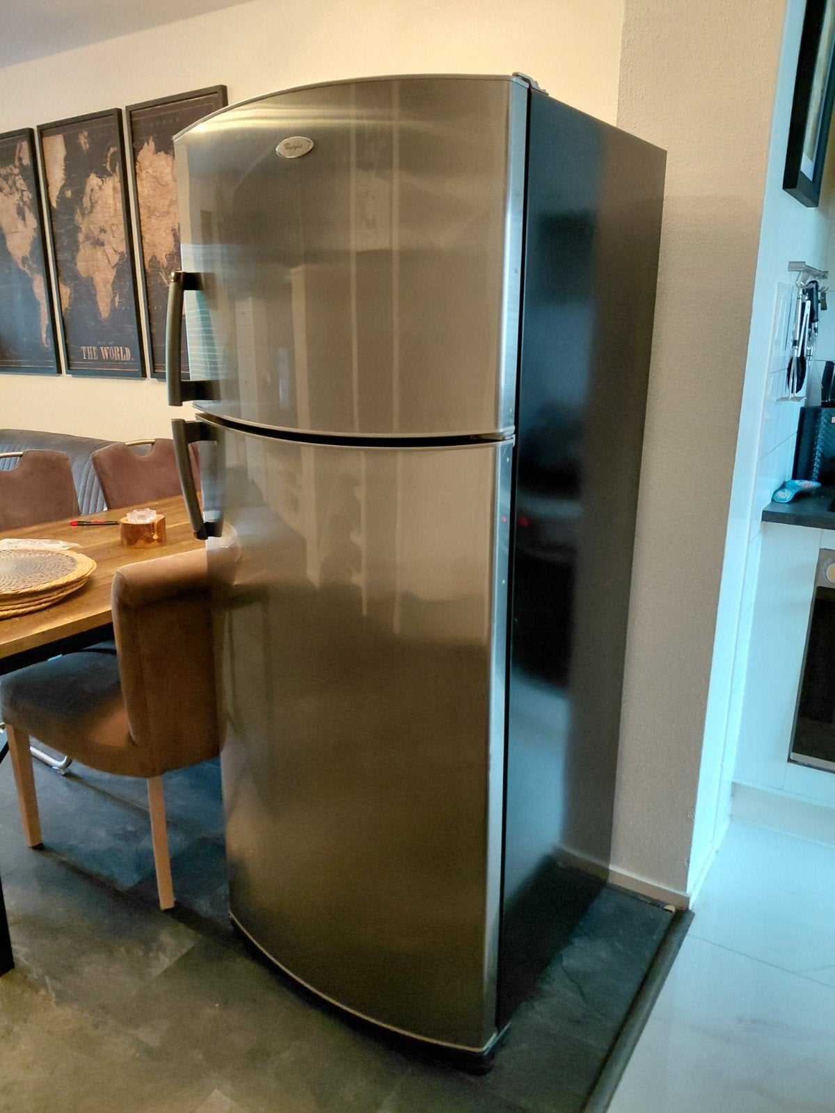 Whirlpool koelkast met vriesvak, Ophalen, 200 liter of meer, 60 cm of meer, 160 cm of meer
