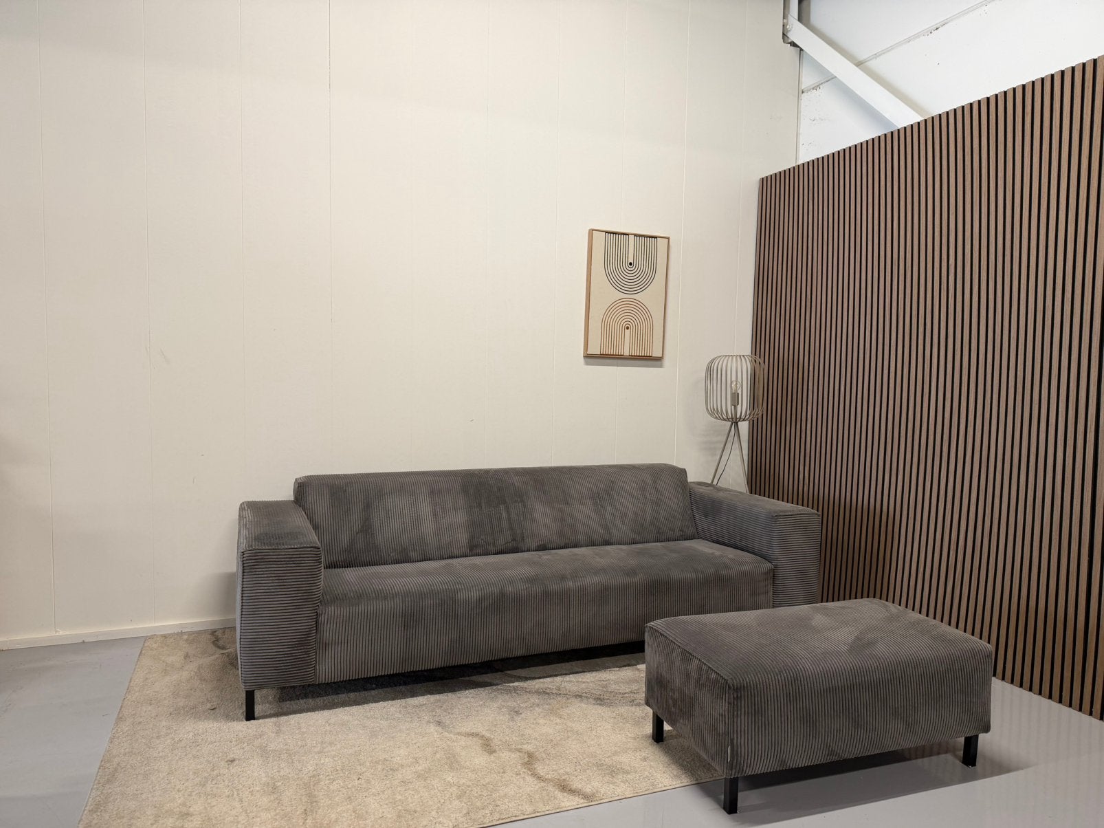 By Sidde - Remus - Bank - Hocker - Donkergrijs - Nette Staat