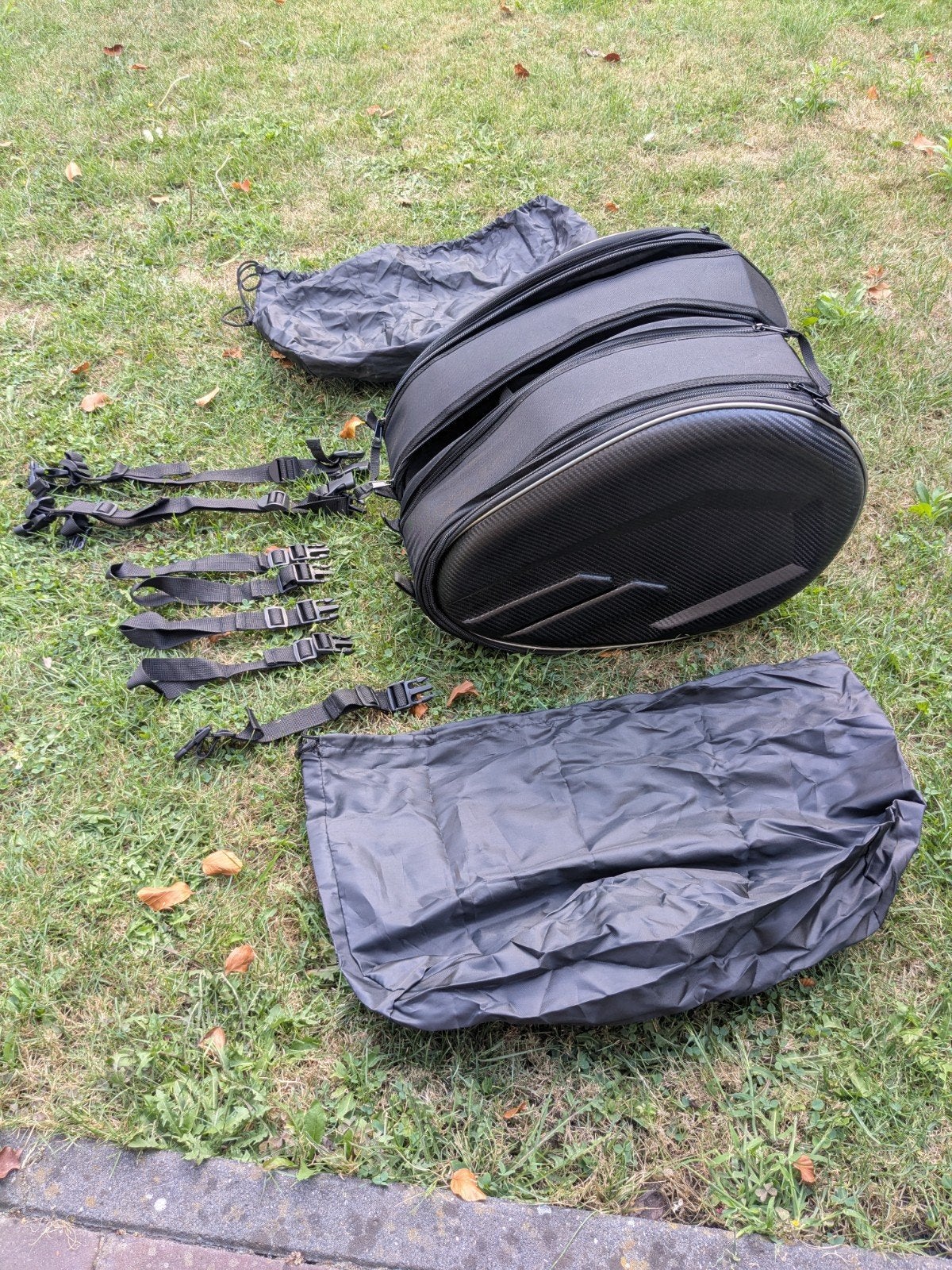 Motorfiets Zadeltassen Set met Regenhoezen, Ophalen, Gebruikt
