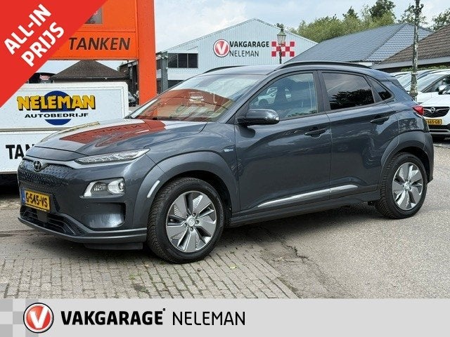 HYUNDAI Kona EV 204pk 2WD Aut. Premium camera nav. rijklaarp, 12 maanden, Stof, Gebruikt, Zwart